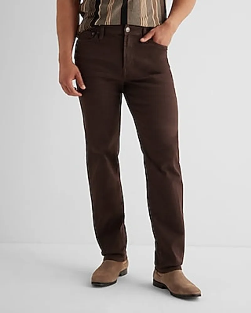 Slim Straight Dark Brown Hyper Stretch Jeans