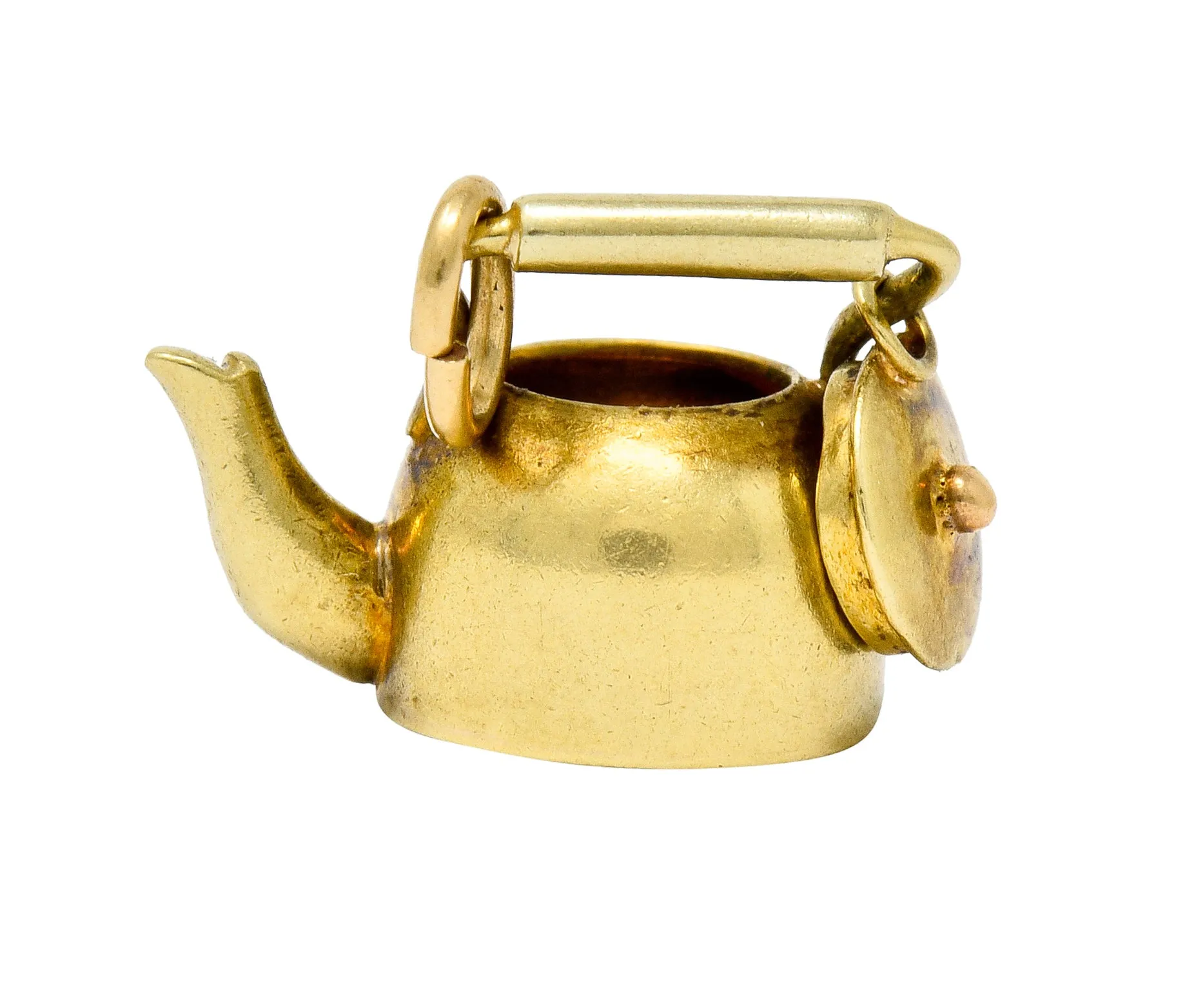 Sloan & Co. Art Nouveau 14 Karat Gold Tea Kettle Charm