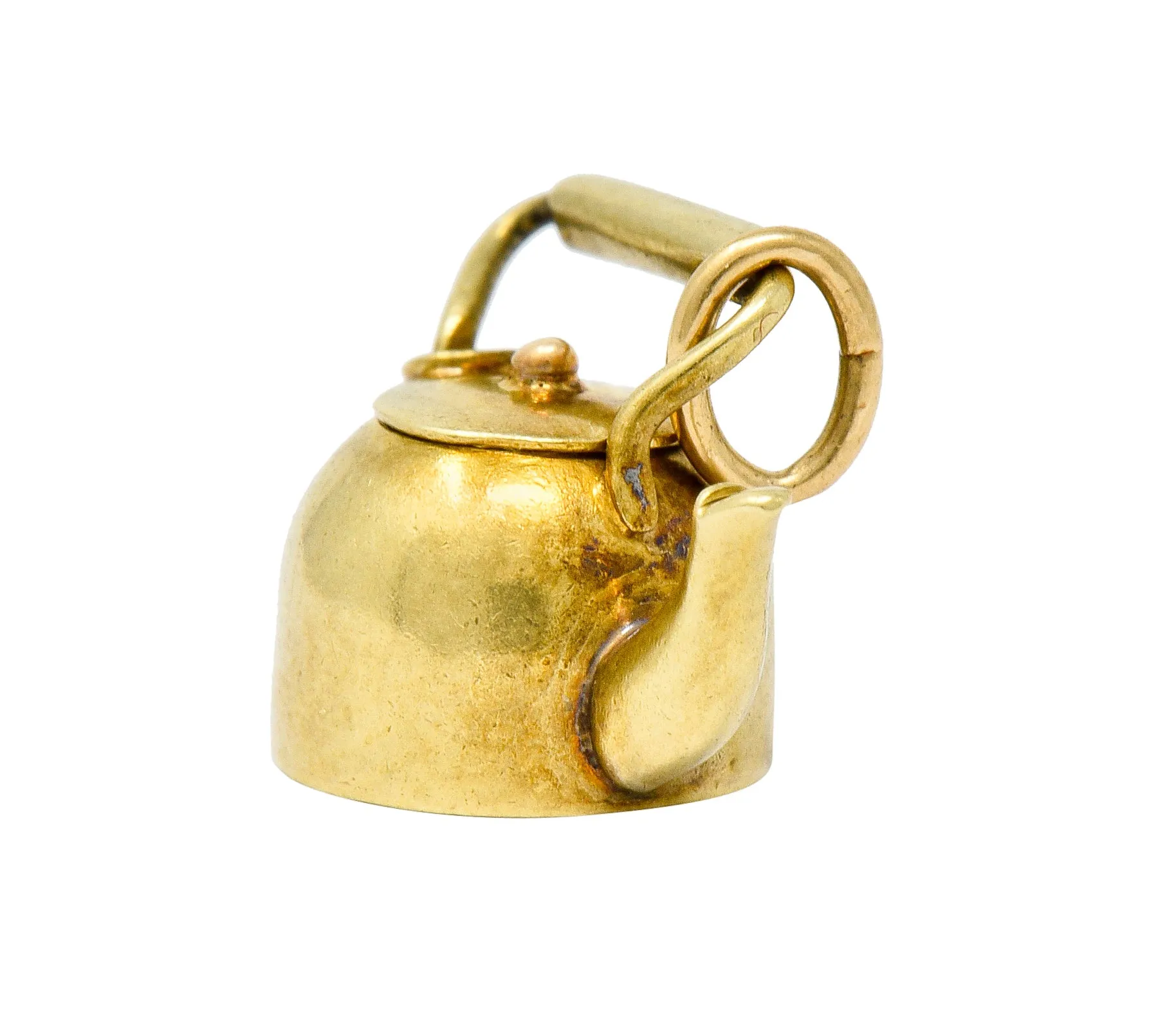 Sloan & Co. Art Nouveau 14 Karat Gold Tea Kettle Charm