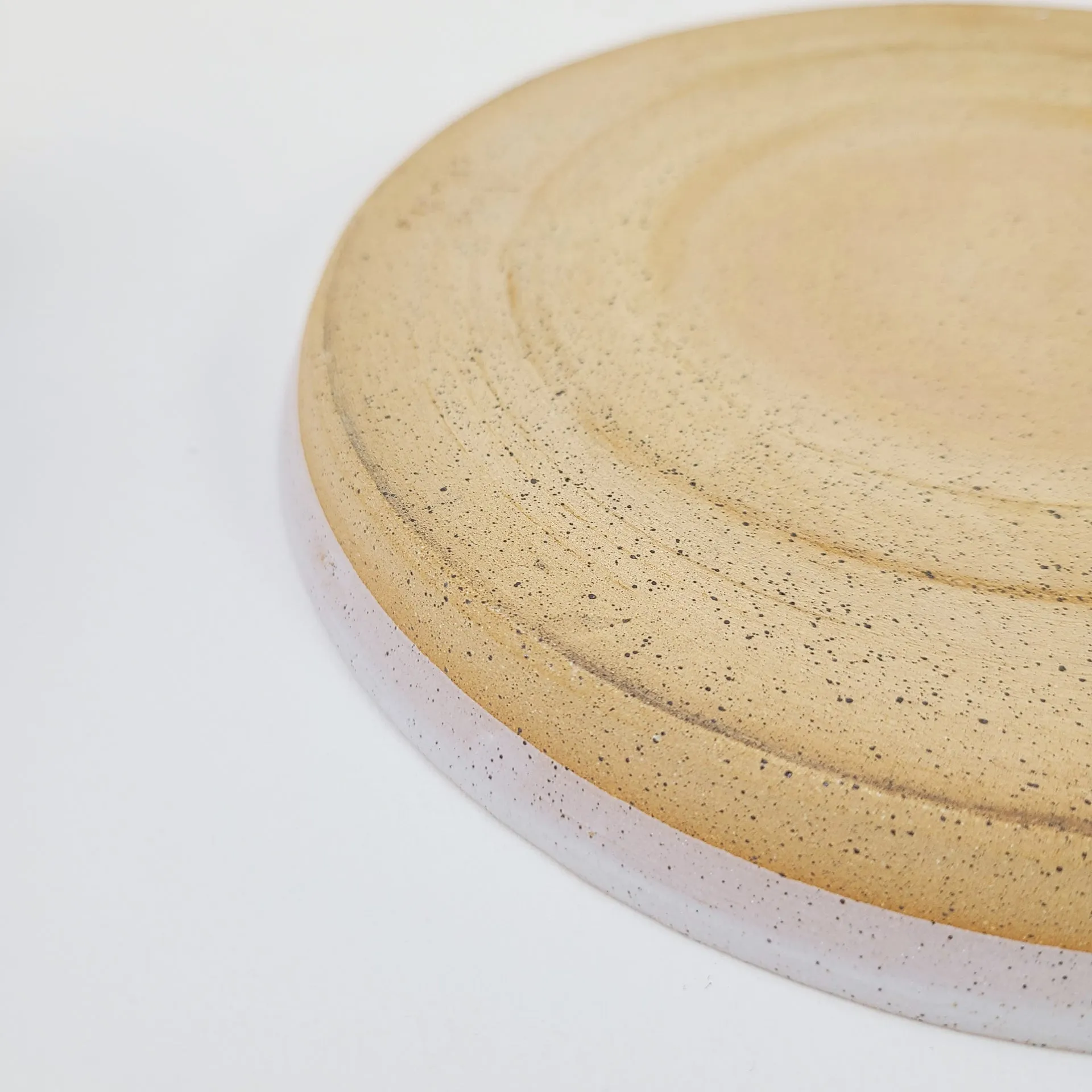 Small Plate in Birch Glaze on Sandstone Clay