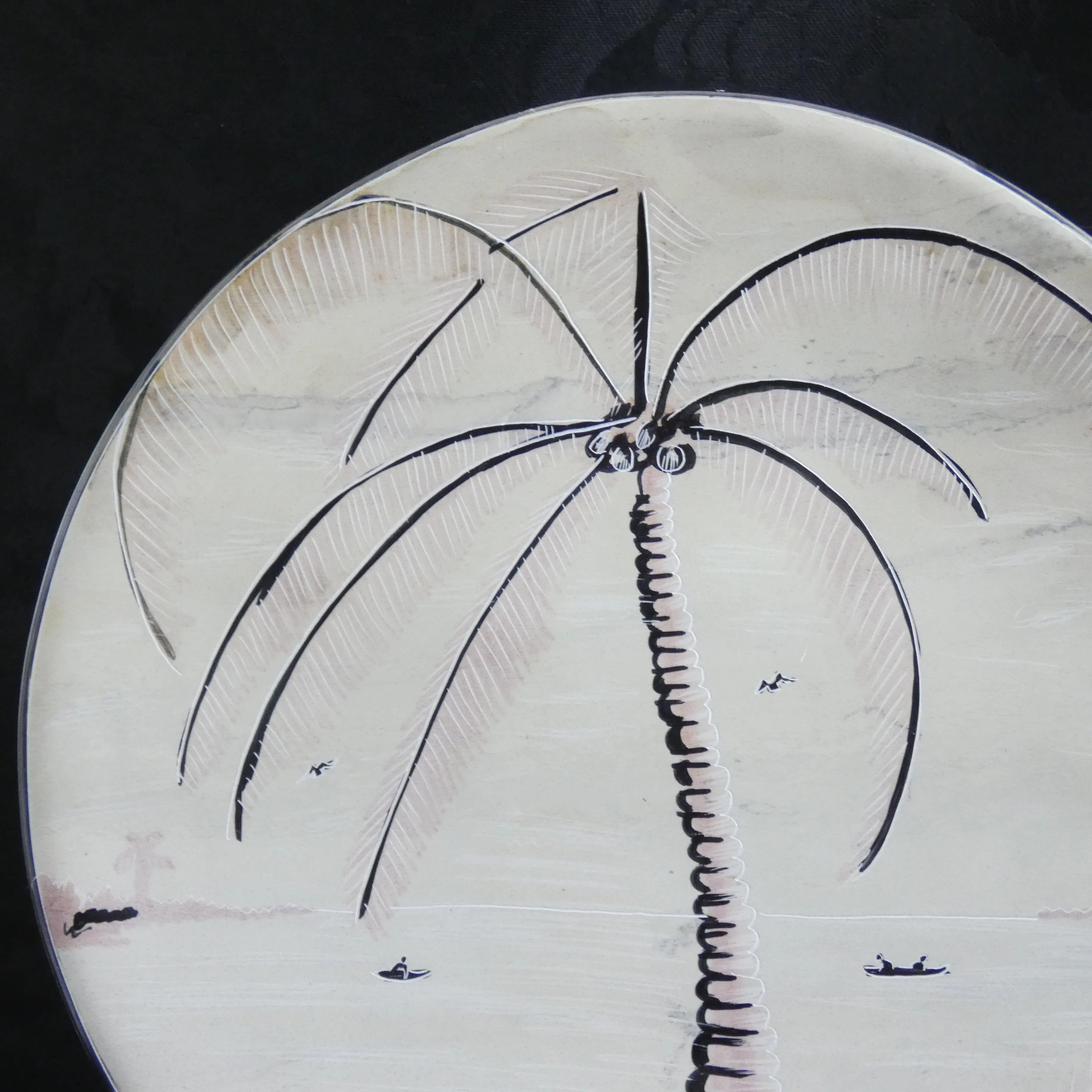 Soapstone Bahamas Palm Tree Plate