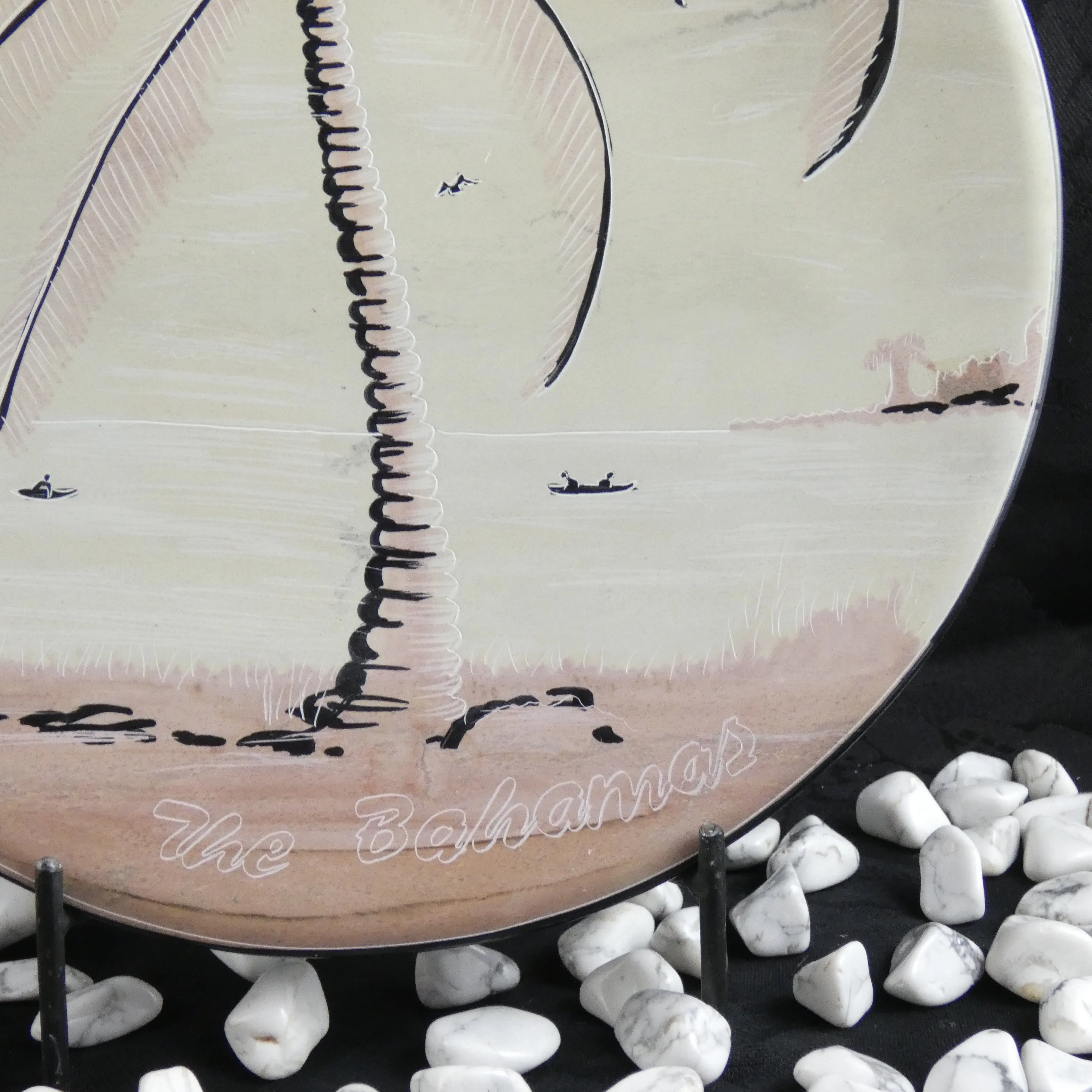 Soapstone Bahamas Palm Tree Plate