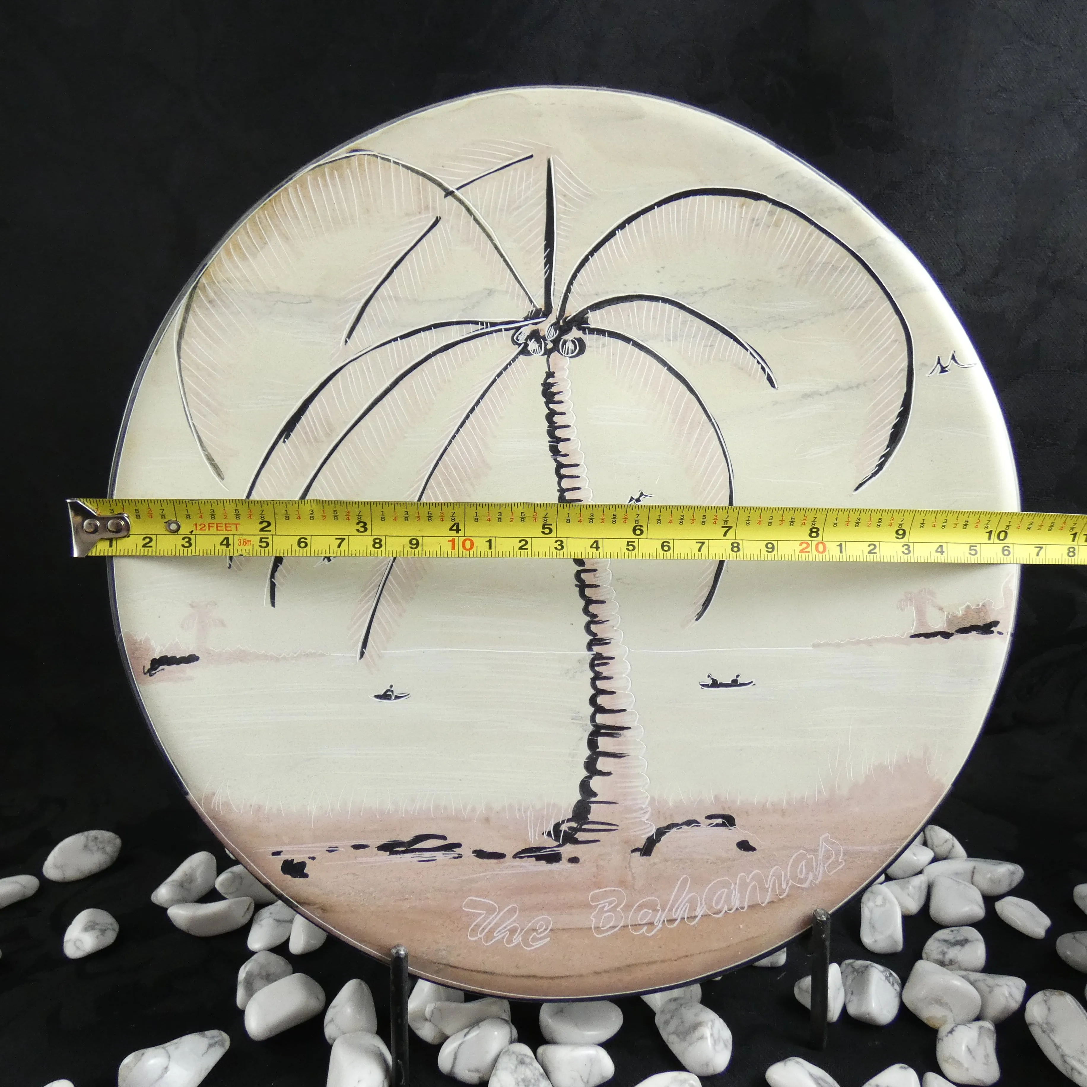 Soapstone Bahamas Palm Tree Plate