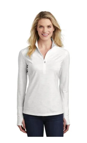 Sport-Tek LST855 Ladies Sport-Wick Stretch Reflective Heather 1/2-Zip Pullover