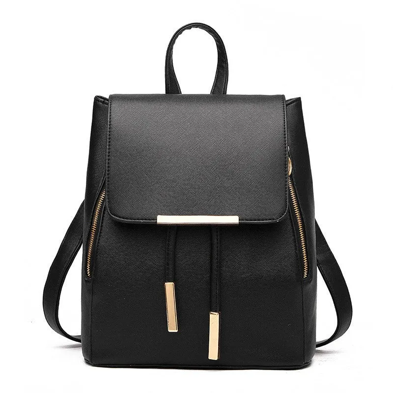 Stylish Backpack with Gold Accents