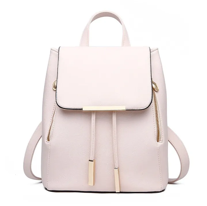 Stylish Backpack with Gold Accents