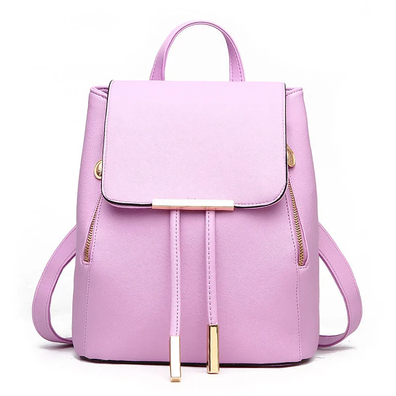 Stylish Backpack with Gold Accents