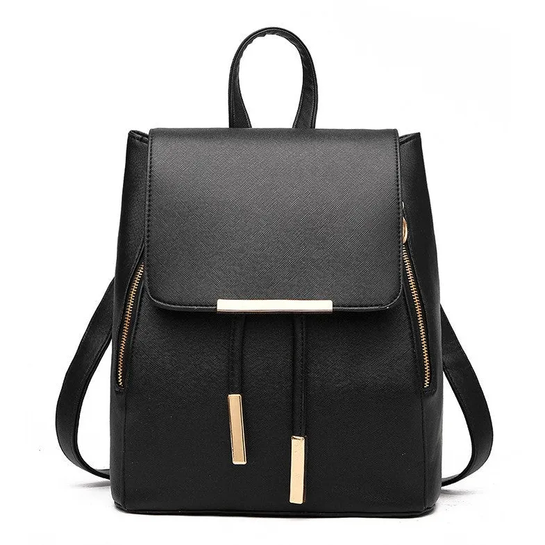 Stylish Backpack with Gold Accents