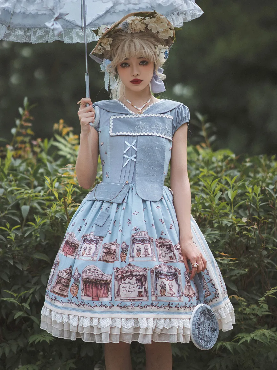 Sweet Lolita Dress Short Sleeves Dress ROCOCO Style Lolita Dress