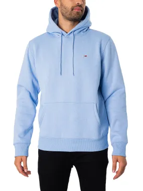 Tommy Jeans Regular Fleece Pullover Hoodie - Moderate Blue