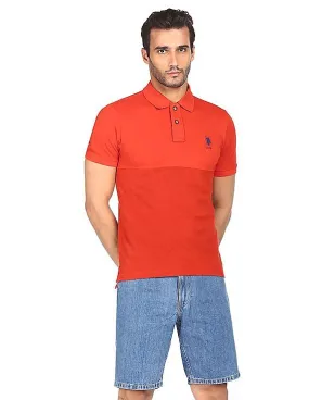 U.S. Polo Assn. Denim Co. Tonal Panel Cotton Polo Shirt