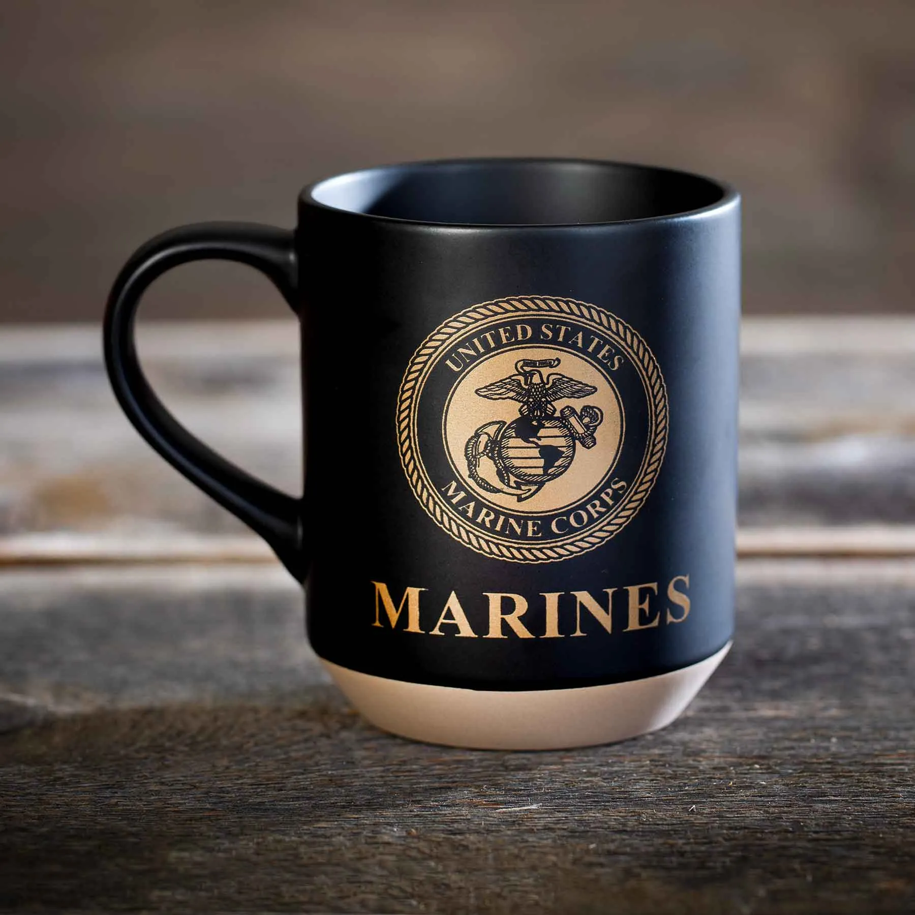 USMC Marines Black Sandstone Mug