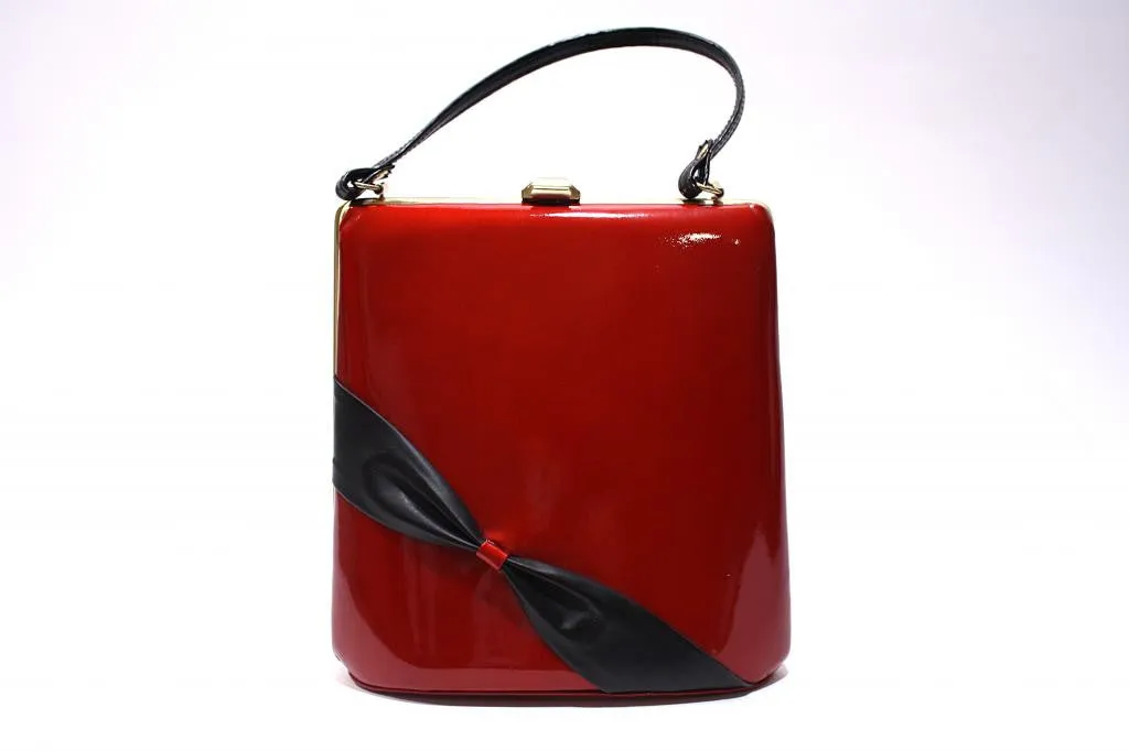 Vintage Patent Leather Bow Bag