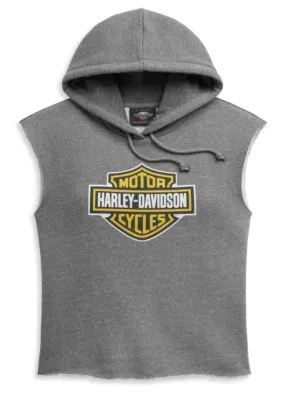 Women's Bar & Shield Sleeveless Pullover Hoodie - 96396-21VW