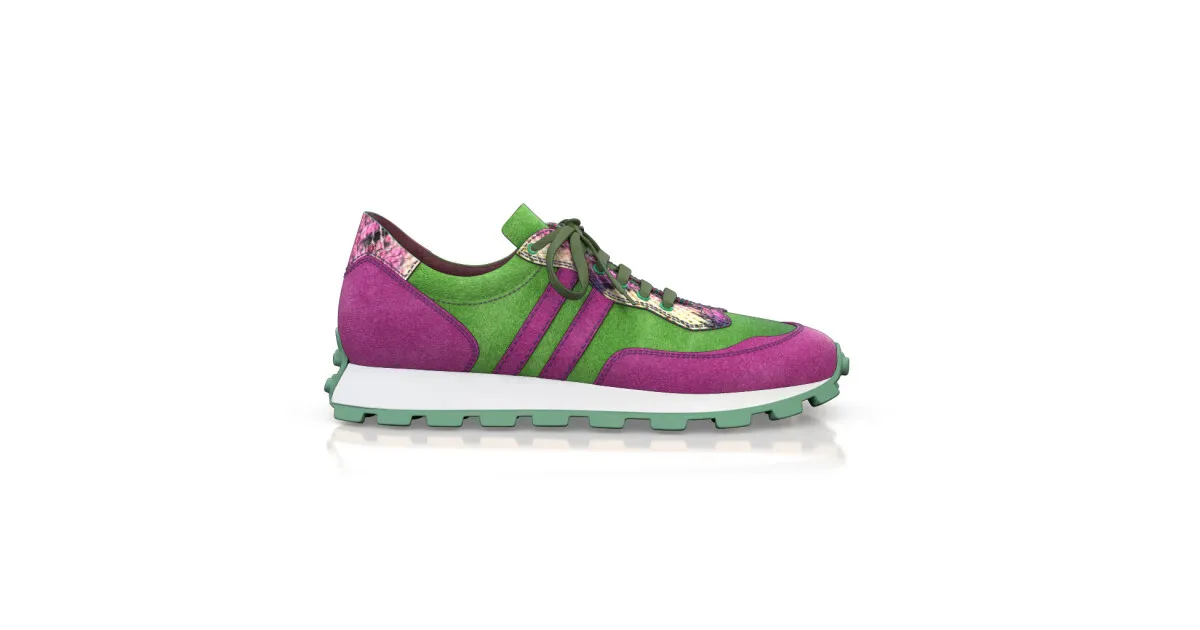 Women's Leather Running Sneakers 54820