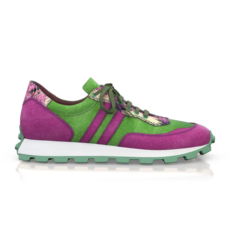 Women's Leather Running Sneakers 54820