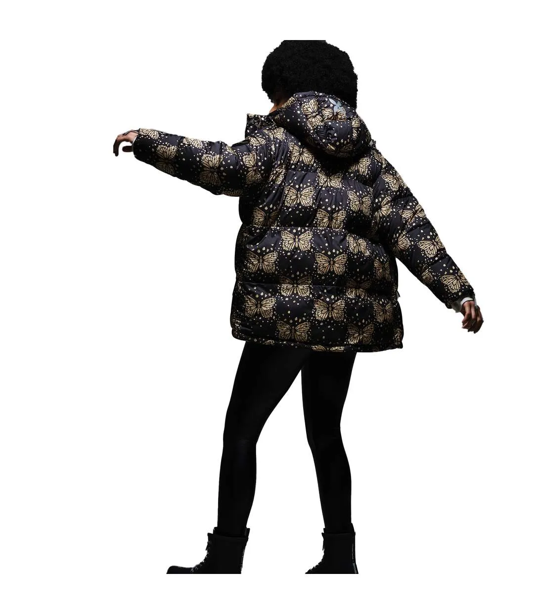 Womens/ladies christian lacroix gallican messangers print baffled padded jacket black/gold Regatta