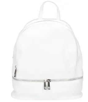 Zaira white cowhide backpack