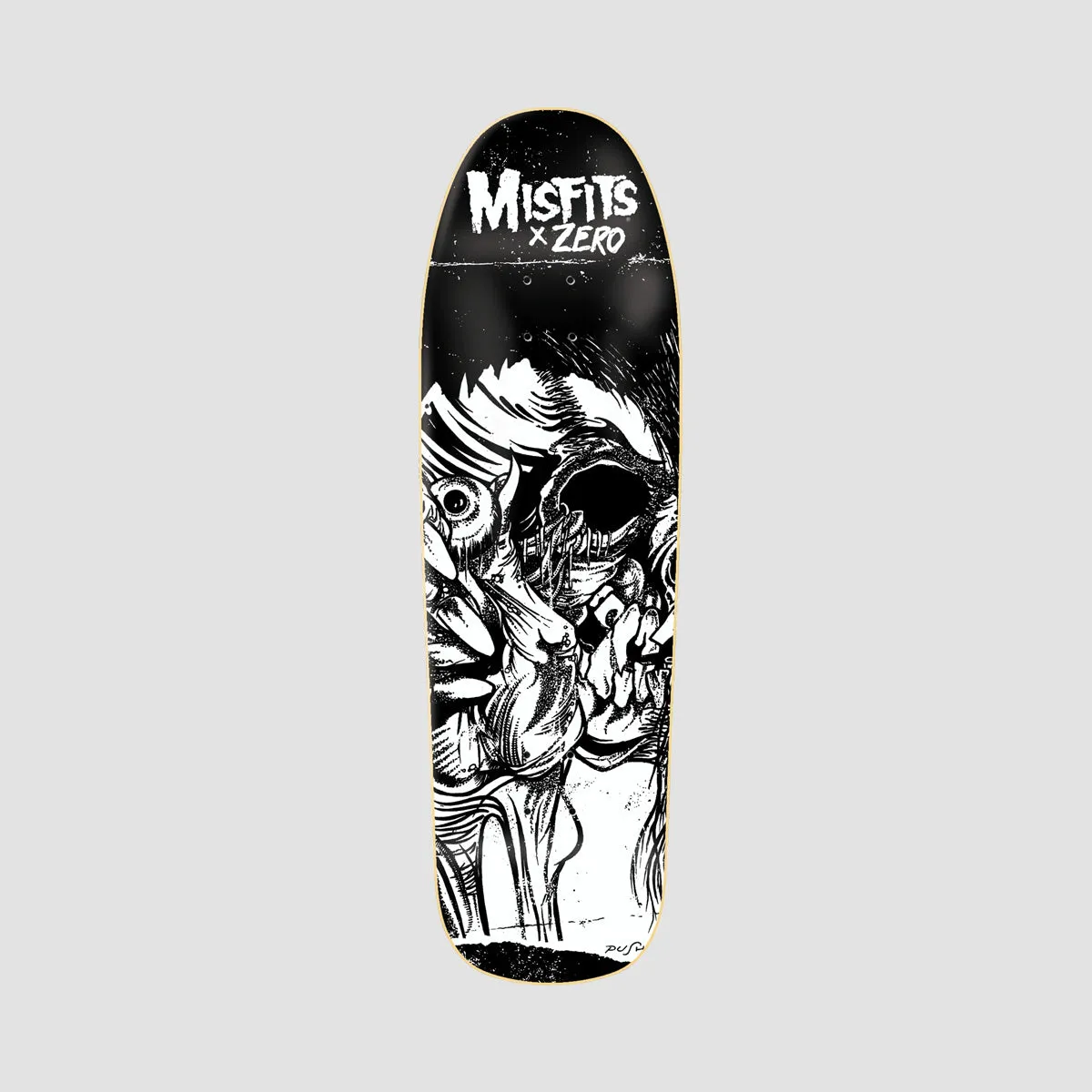 Zero X Misfits Evil Eye Cruiser Shaped Skateboard Deck - 9.5